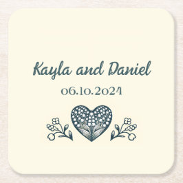 Ewige Blüten Rechteckiger Pappuntersetzer