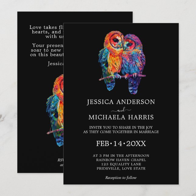 🌈 Ewige Einheit Einladung (Vorne/Hinten)