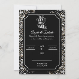 Ewige Elegance bis zum Tod tun uns Teil Hochzeit Einladung