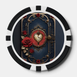 Ewige Eleganz – Uhrwerk des Herzens Pokerchips