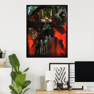 Ewige Flamme Feuer Zwillinge Surrealistische Colla Poster