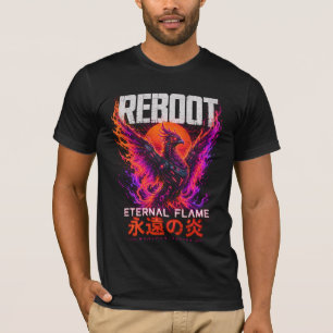 Ewige-Flamme-Illustration – Phönix aus Neonfeuer T-Shirt