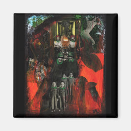 Ewige Flamme Mixed Media Macabre Originale Kunst Magnet