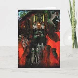 Ewige Flamme Mixed Media Orig Kunst Grußkarte Karte