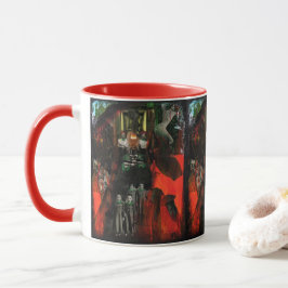 Ewige Flamme Surreal Goth Mixed Media Collage Art Tasse