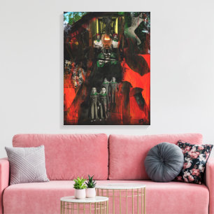 Ewige Flamme Surreal Gothic Mixed Media Collage Ku Leinwanddruck