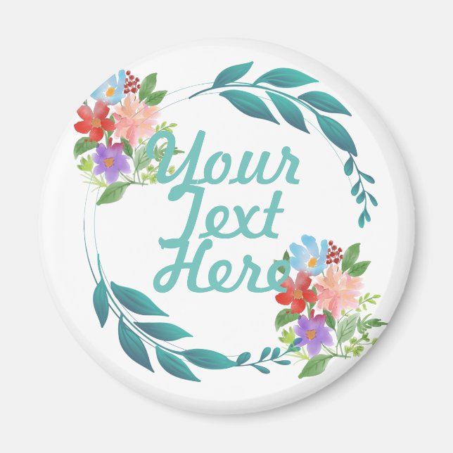 Ewige Frühlingsfarben und Blume Magnet (Vorne)