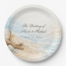 Ewige Gezeiten Küsten-Aquarell-Strandhochzeit