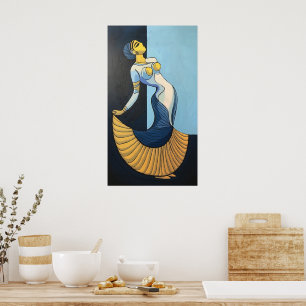 Ewige Gnade: Moderne Muse in traditioneller Form Poster