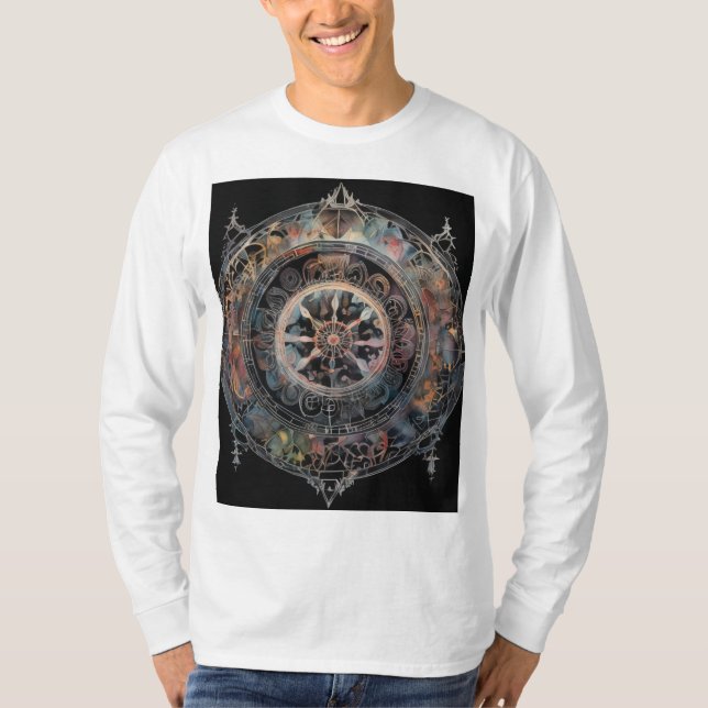 Ewige gotische Blüten T-Shirt (Vorderseite)