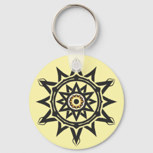 Ewige Harmonie Mandala — Göttliche Geometrie in Go Schlüsselanhänger
