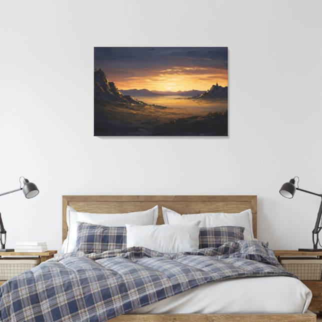 Ewige Horizonte Leinwanddruck (Insitu (Schlafzimmer))