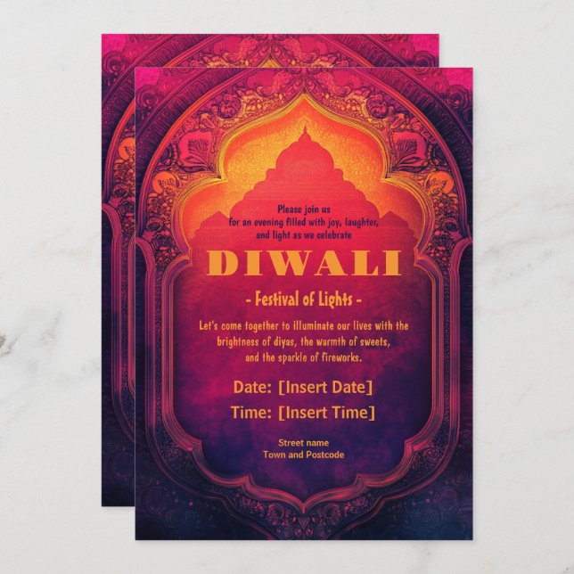 Ewige Lichteinladung Einladung (Vorne/Hinten)