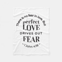 Ewige Liebe - 1 John 4:18 Biokunst Zitat Kunst Fleecedecke