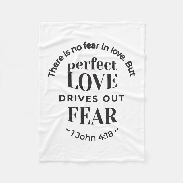 Ewige Liebe - 1 John 4:18 Biokunst Zitat Kunst Fleecedecke (Vorderseite)