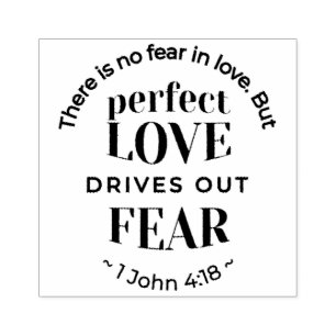 Ewige Liebe - 1 John 4:18 Biokunst Zitat Kunst Gummistempel