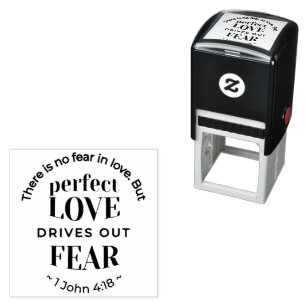Ewige Liebe - 1 John 4:18 Biokunst Zitat Kunst Permastempel