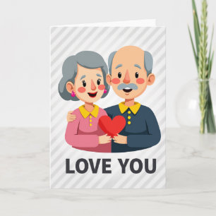 Ewige Liebe Cartoon Karte