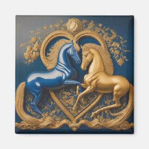 Ewige Liebe: Goldene Embrace Magnet