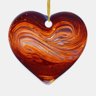 ""Ewige Liebe: Handgearbeitete Keramik Herzverzier Ornament