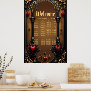 Ewige Liebe im Schatten der gotischen Finsternis. Poster
