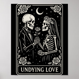 Ewige Liebe Skelett Braut Bräutigam Hochzeit Passe Poster