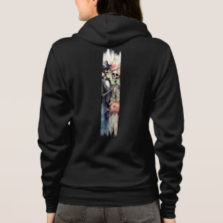 Ewige Liebe Skelette Pinselstrich Hoodie