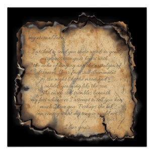 Ewige Liebe: Vintag Inspiriert Romantischer Brief Poster