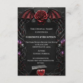 Ewige Nacht Gothic Vampir Hochzeit Dark Romance Begleitkarte