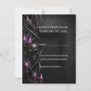 Ewige Nacht Gothic Vampir Hochzeit Dark Romance RSVP Karte