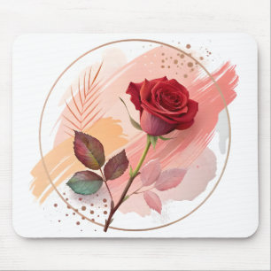 Ewige Röte: Eine moderne Rose in abstrakter Harmon Mousepad