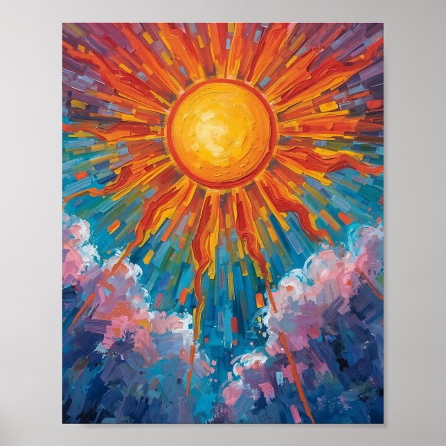 Ewige Sonnenlandschaft Poster (Vorne)