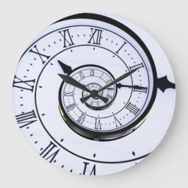 Ewige Uhr, weiße Spirale römische Großuhr Große Wanduhr
