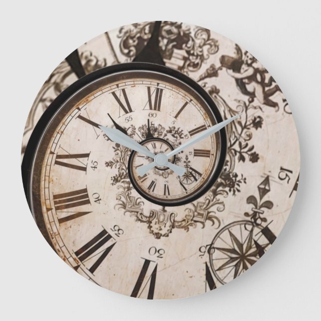 Ewige Vintage Großuhr Große Wanduhr (Vorderseite)