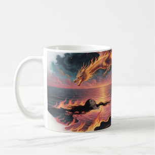 Ewiger-Flamme-Drache-Feuer-Ozean-Liebe-Tasse Kaffeetasse
