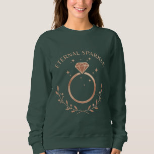 Ewiger Glanz Eleganter Roségold-Diamantring Sweatshirt