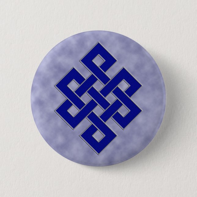 Ewiger Knoten auf Wolken-Knopf Button (Vorderseite)
