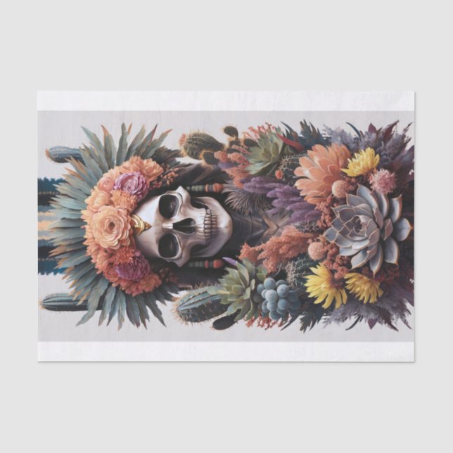 Ewiger Krieger, Indianerskulptur Seidenpapier (Vorderseite)