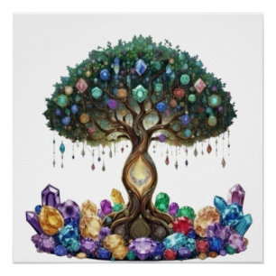 Ewiger Liebesedelsteinbaum - das beste Geschenk fü Poster