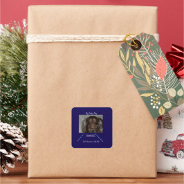 Ewiger Pfotenabdruck-Bund Quadratischer Aufkleber