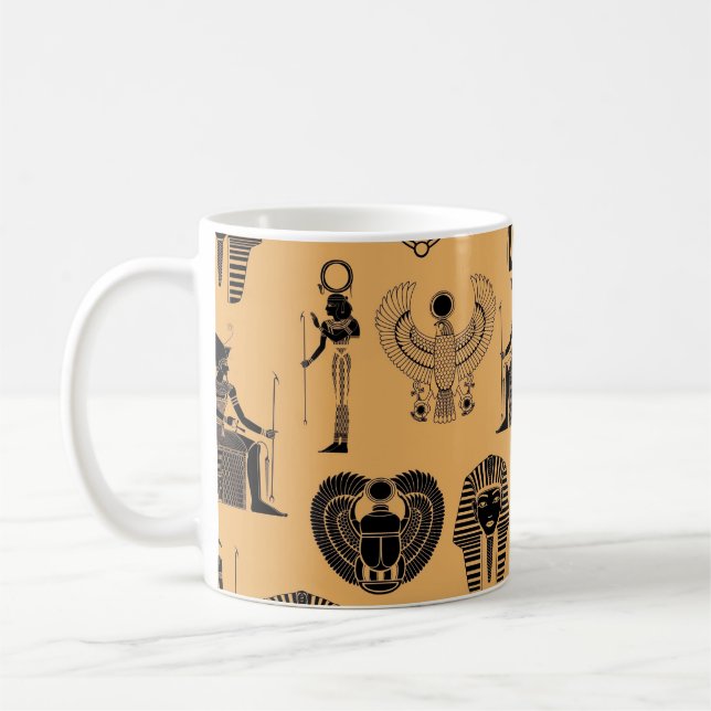 Ewiger Sand: Ägyptische antike Eleganz für die Zei Kaffeetasse (Links)