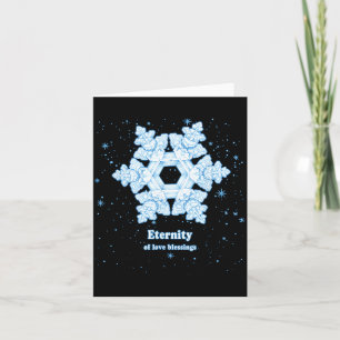 Ewiger Schneeflocken-Liebes-Segen Winter & Wei Karte