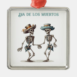 Ewiger Tanz Dia de los Muertos Calaveras Ornament Aus Metall