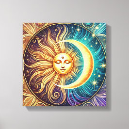 Ewiger Tanz von Sonne und Mond Leinwanddruck