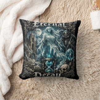 Ewiger Verfall Gothic Geist Stundenglas Dunkle Fan Kissen