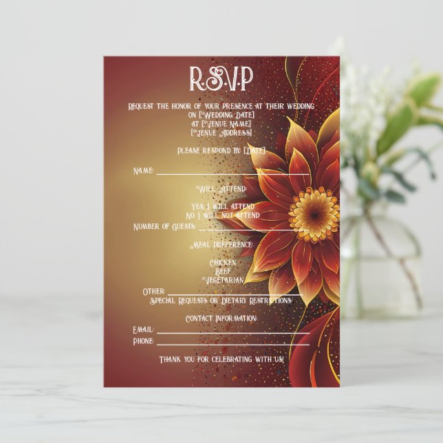 Ewiges Blut Eine zeitlose Feier zur UAWG der Liebe Save The Date (Stehend Vorderseite)