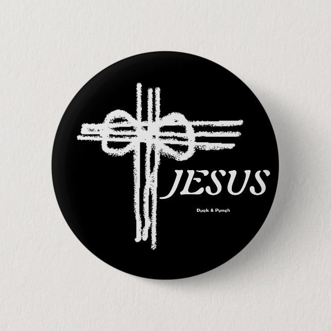 Ewiges Cross/JESUS Button (Vorderseite)