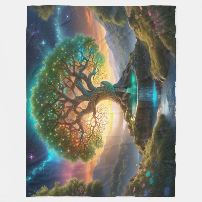 Ewiges Diversity: Der wundersame Baum des Lebens Fleecedecke (Vorderseite)