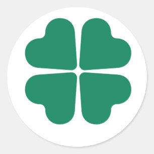 Ewiges Glück: Vier-Wege-Design Runder Aufkleber