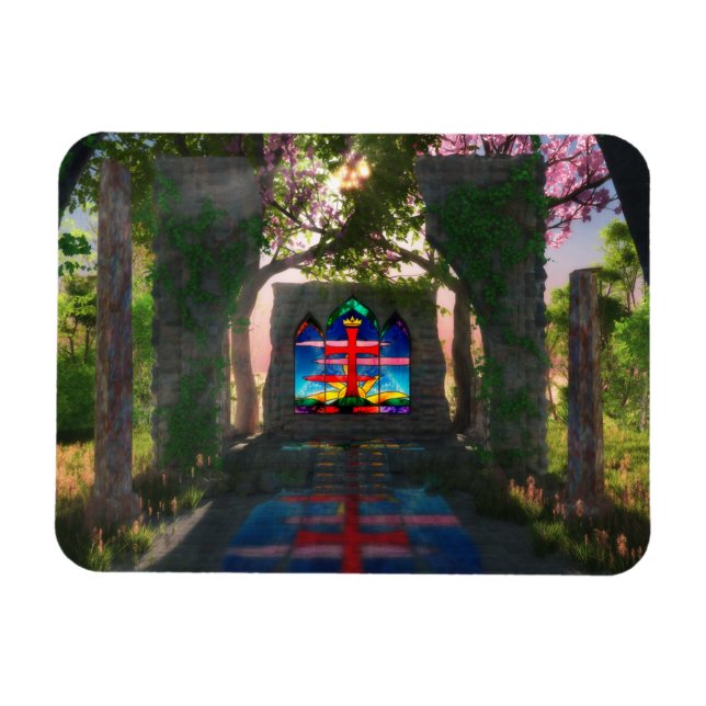 Ewiges Licht Ostern Flexibler Magnet (Horizontal)